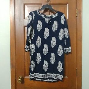 Navy blue shift dress